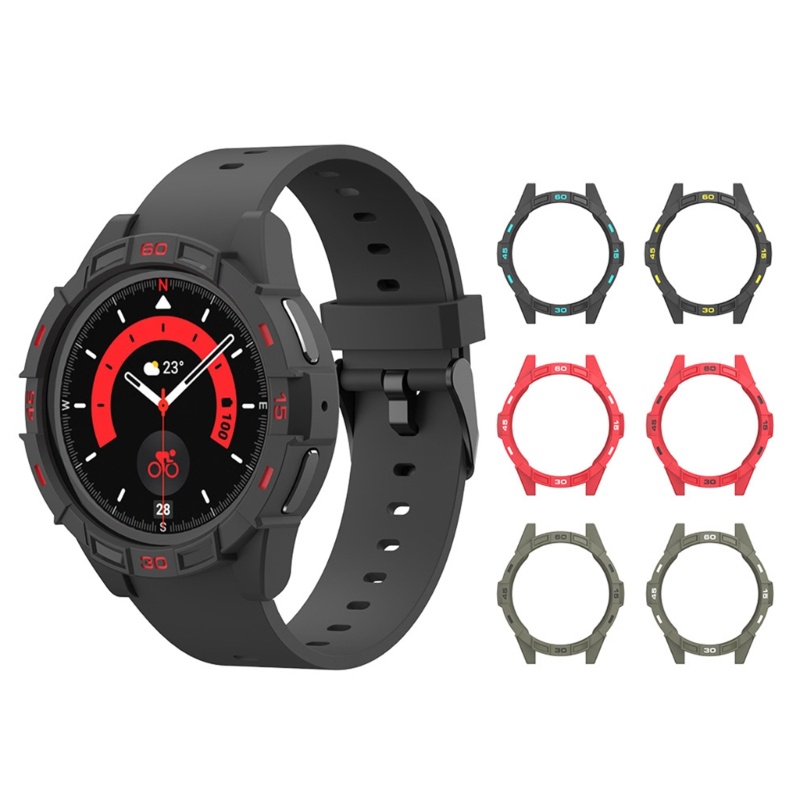 Zzz Soft TPU Clear Screen Protector Full Cover Cakupan Cover Bingkai Anti Gores Shell Housing Untuk Watch 5pro 45mm Smartwatch