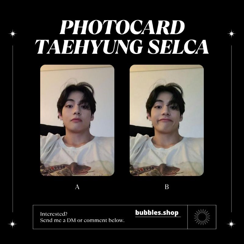 PHOTOCARD UNOFFICIAL TAEHYUNG BTS SELCA