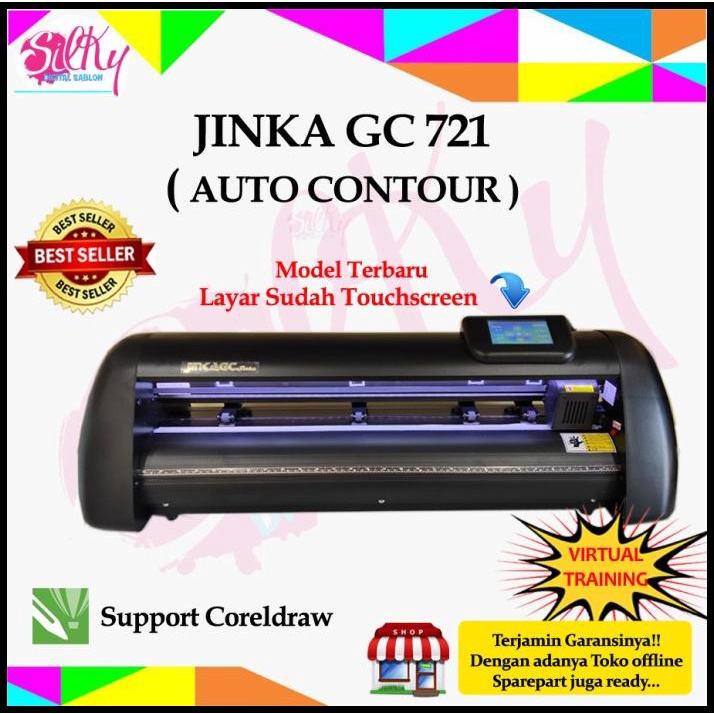 Promo Mesin Cutting Sticker Jinka Gc 721 Pro Led | Corel Draw | Auto Contour