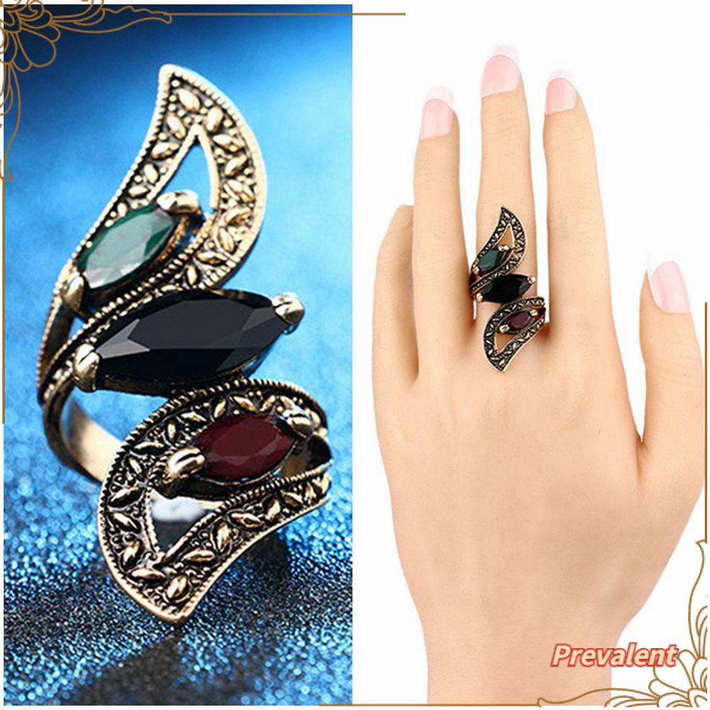 Preva Vintage Big Ring Wanita Nikah Mewah Antik
