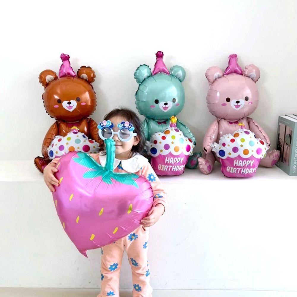 [Elegan] Balon Foil 4D Aluminium Hugs Hadiah Untuk Anak-Anak Happy Birthday Dekorasi Rumah Kartun Perlengkapan Pesta
