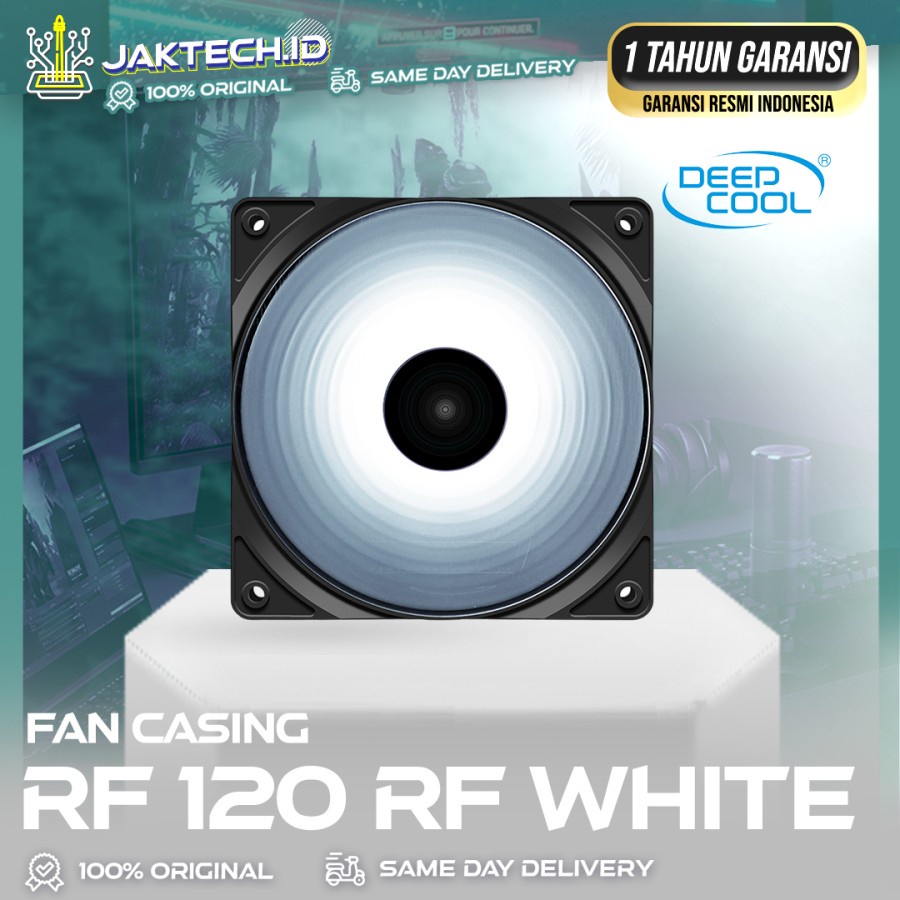 DeepCool RF 120 White LED 12 CM Fan Casing Case Cooler Fixed