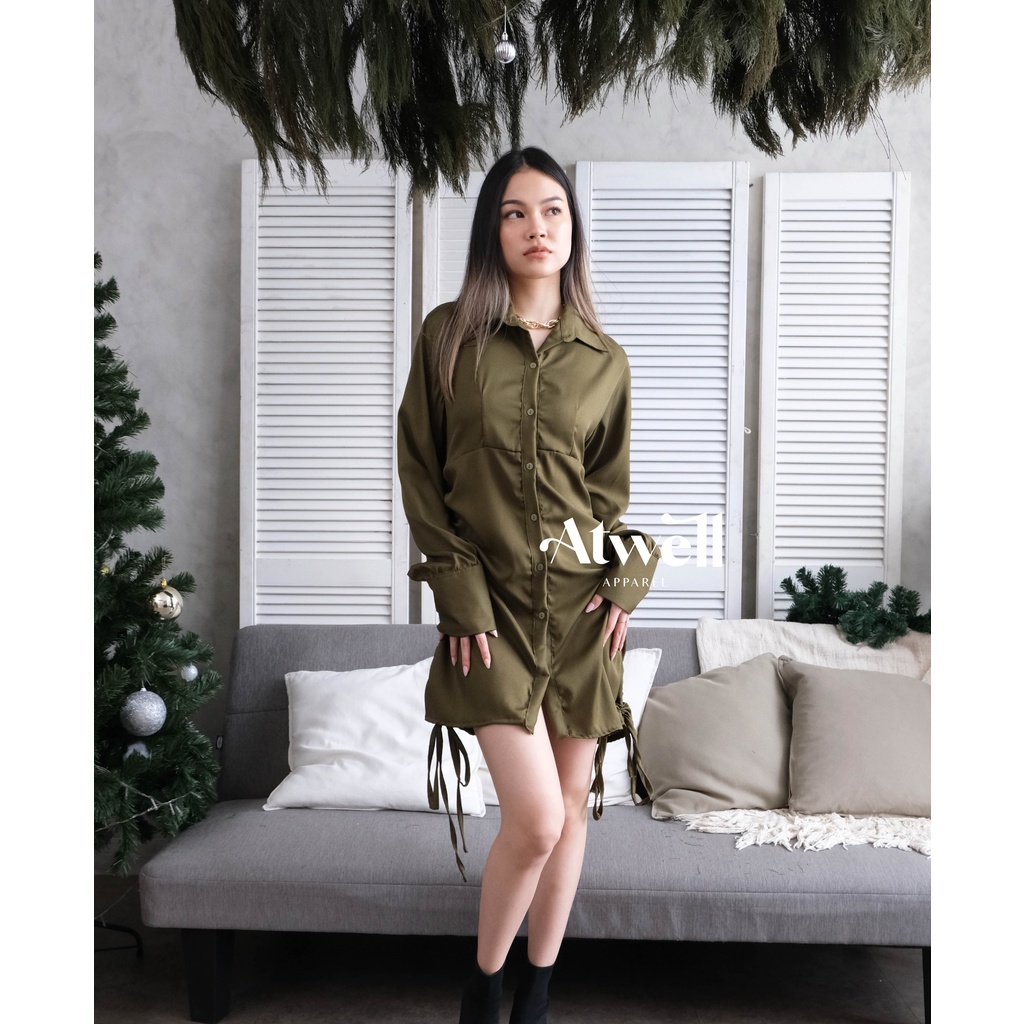 Elton Side Drawstring Dress / Dress Serut