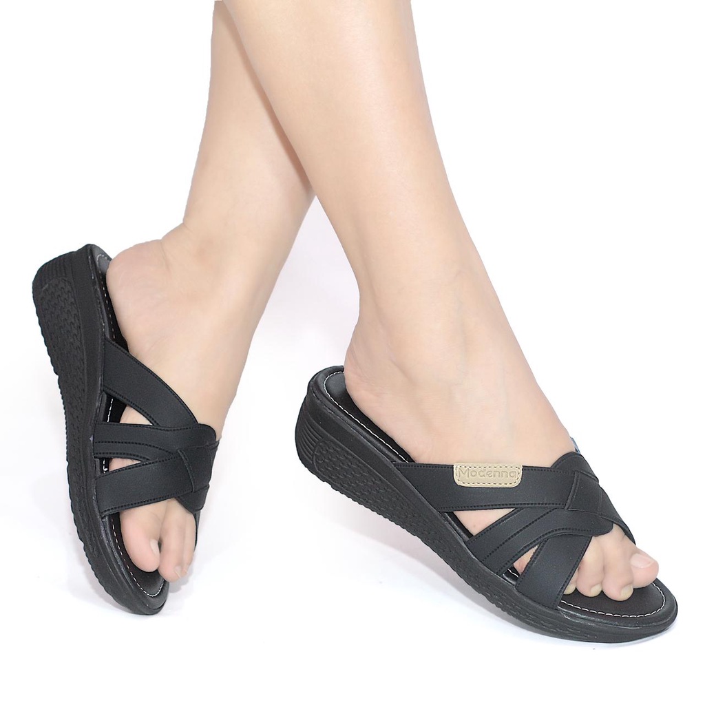 SANDAL WEDGES WANITA SELOP/SLOP MURAH EDA