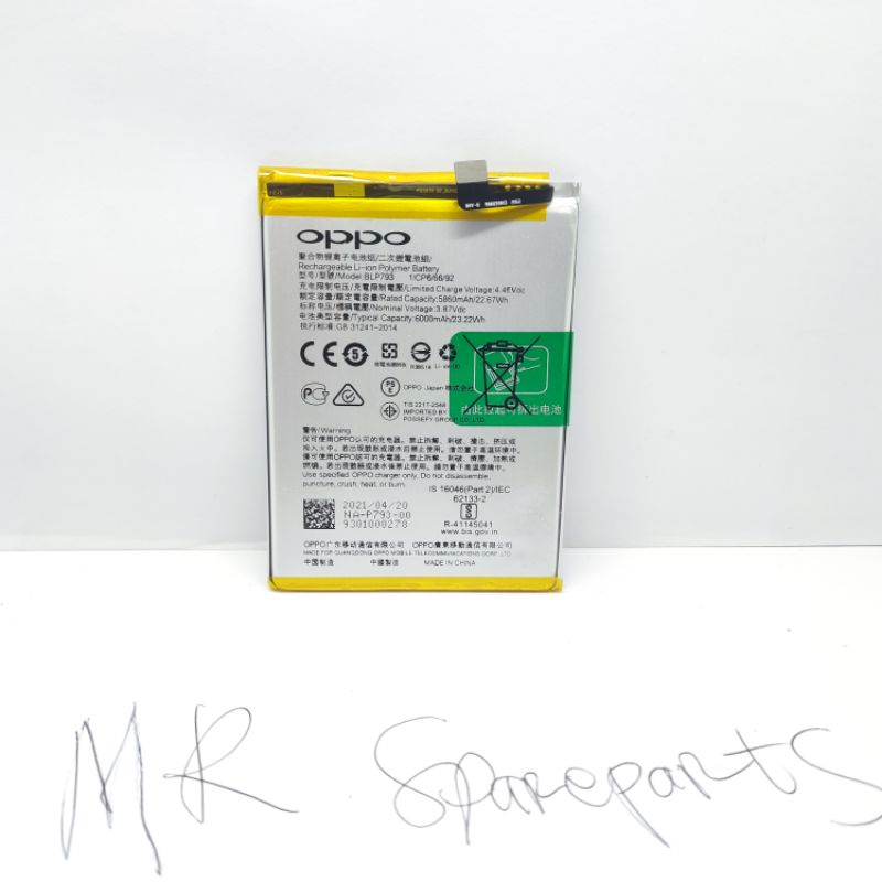 BATERAI BATRE REALME C11 C12 C15 C25 NARZ0 20 30A 50A BLP793 ORIGINAL