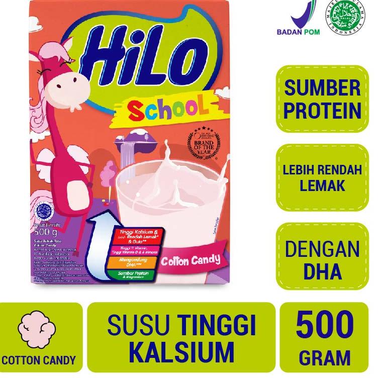 

(♥C6369] HiLo School Cotton Candy 500g - Susu Tinggi Kalsium Lebih Rendah Lemak