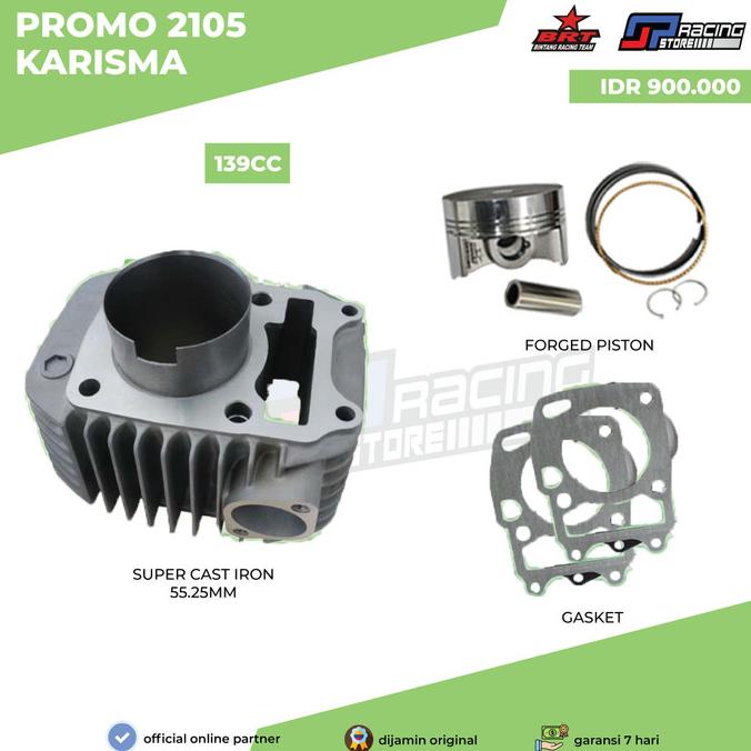 Paket Bore UP Karisma - Blok Piston 55.25 MM - BRT Promo 2105