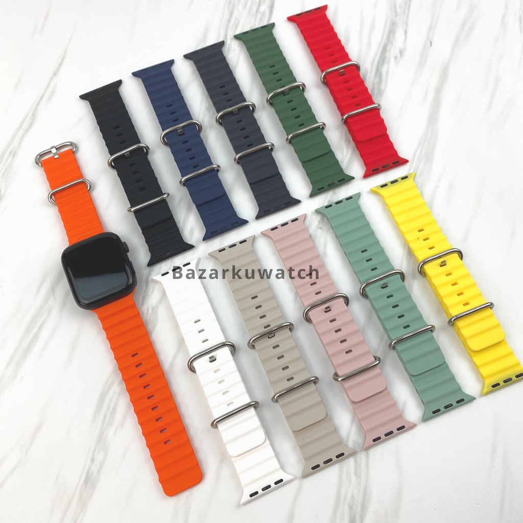 Strap Smartwatch Marine Band Size 38mm 40mm 41mm 42mm 44mm 45mm 49mm Strap Iwatch Strap T55 Tali Smartwatch