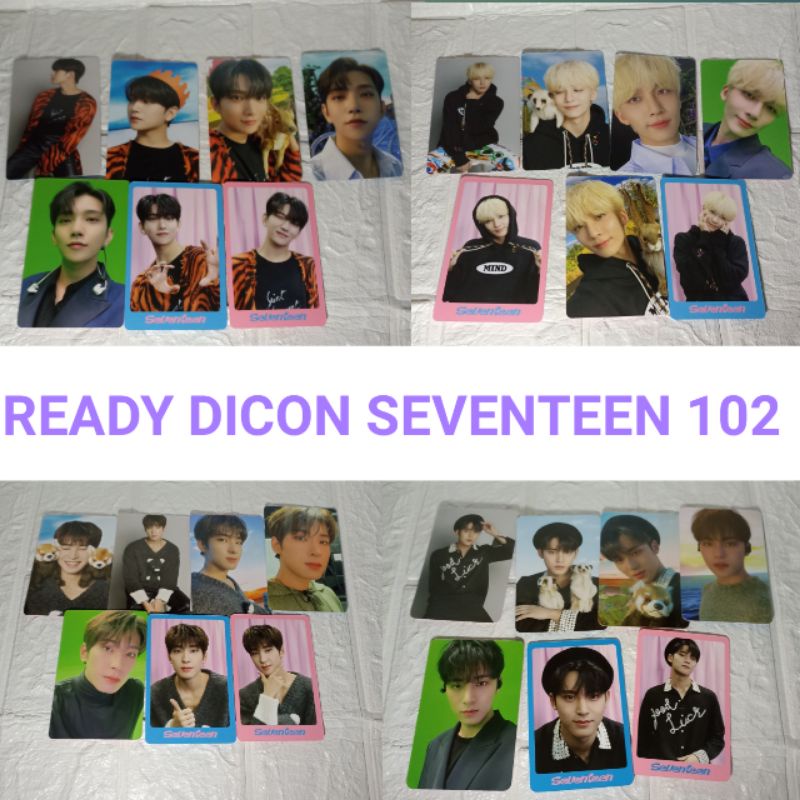 READY - DICON SEVENTEEN 102 MEMBERS SET - WONWOO MINGYU JUN JEONGHAN  JOSHUA MEMBER SET 102 SEVENTEE