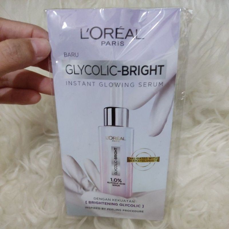 Loreal Glycolic Bright Instan Glowing Serum Sachet 6ml - serum loreal