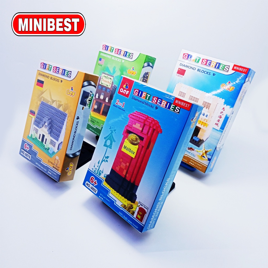 [MB] Mainan Motorik Lego QCF Diamond Blocks Big Medium Bongkar Pasang