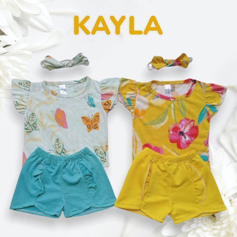 0 - 15bln 3in1 KAYLA SET Setelan baby setelan bayi baju bayi setelan little koda Kania set