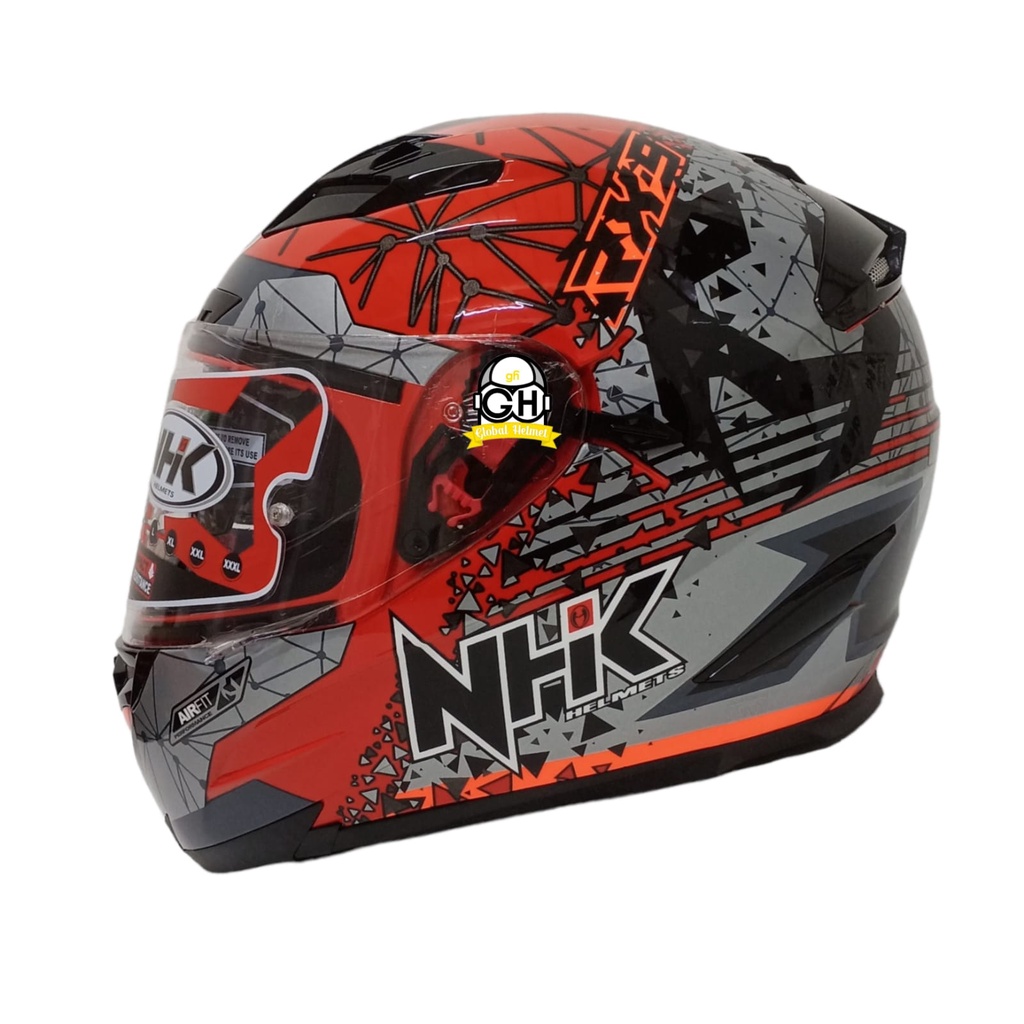 NHK HELM RX9 TOXIC BLACK RED RX-9 DOUBLE VISOR