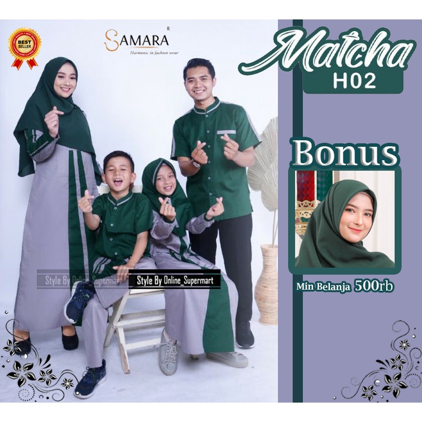 Sarimbit Baju Couple Busana Muslim Keluarga Terbaru Ori by Samara