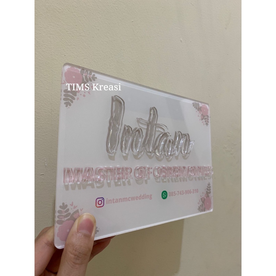 Cue Card A5 | Papan MC | Que Card Akrilik | Papan Akrilik MC + Cutting Letter + Biaya Design