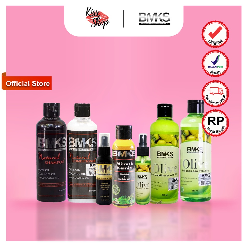 BMKS Series Original & BPOM Minyak Kemiri, Shampo, Hair Tonic, Soap, Hair Mask, Cream Jambang