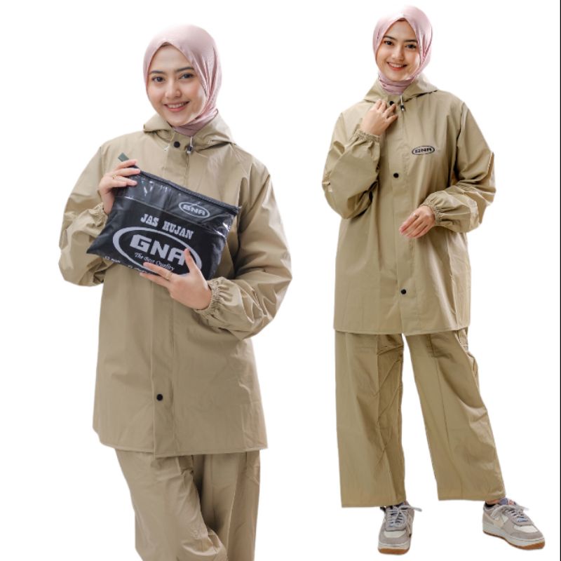 Jas Hujan GNA Raincoat Pria Wanita Dewasa Anti Air Unisex Tebal Celana Baju Cowok Cewek Terbaik Anti Rembes Seller Axio Tebal Pinguin Elmondo Muslimah Kalong Motor Kelelawar Ponco Anak Jumbo Rok Hitam Bahan Parasut Original Axio Gna Hcs Akula