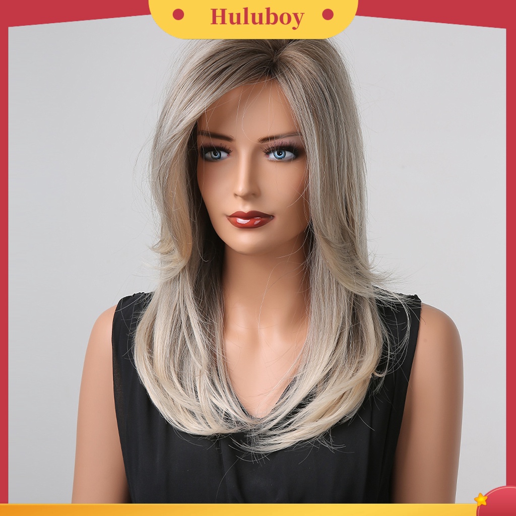 Wig Rambut Pendek Lurus Warna Abu-Abu Silver Untuk Alat Makeup