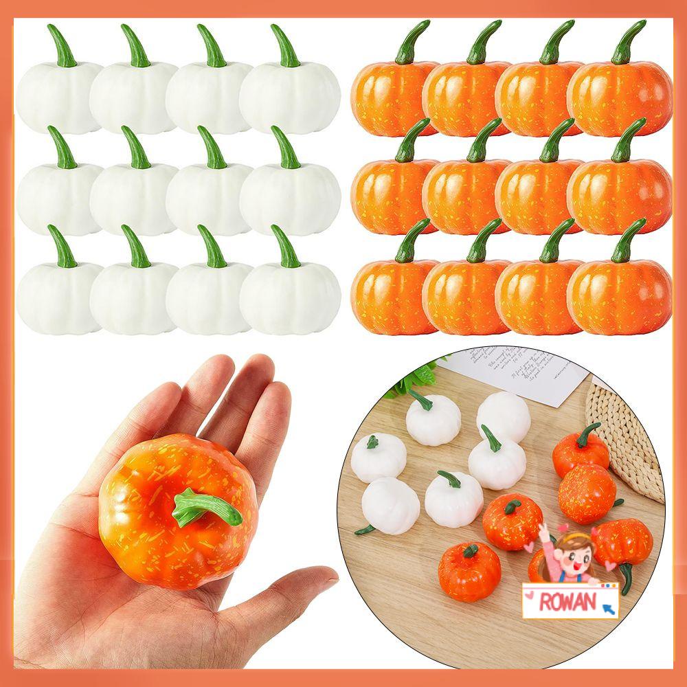 R-bunga 12pcs Labu Artificial Lucu DIY Craft Fall Decor Dekorasi Pesta