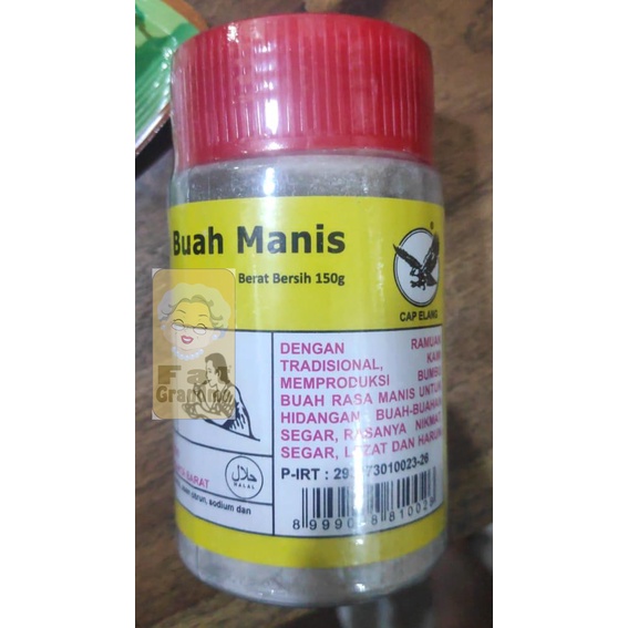 

Bumbu buah manis cap Elang - garam buah/perasa buah 150 gram