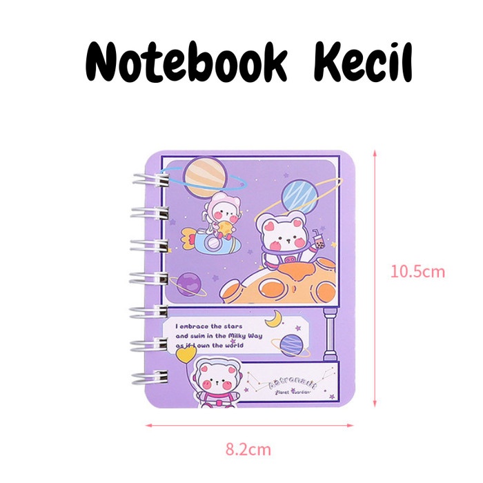 Notebook Ring Motif Buku Memo Mini Kecil Lucu ST0008