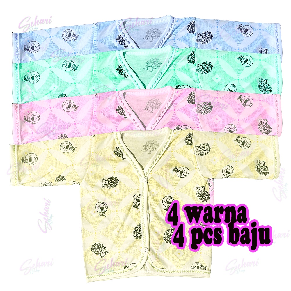 1-4 pcs atasan atau baju panjang bayi laster pilihan varian baca diskripsi