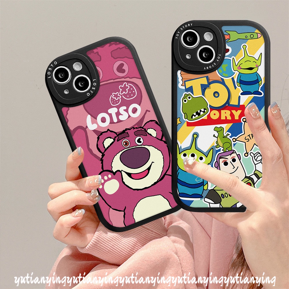 Oppo A17 A15 A57 A95 A12 A16K A74 A96 A16 A5s A17K A55 A54 A77s A76 A16E A3S A1K A94 A7 Reno 5Z 8 7 7Z 5F 5 6 A53 A92 A9 A5 A31 Kartun Strawberry Bear Manyo Toy Story Sarung Soft Case