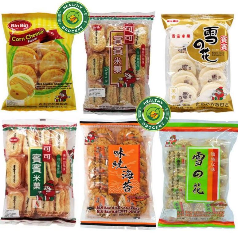 

mgp73 BIN BIN Rice Crackers ORIGINAL / SEAWEED / SNOW / SPICY / CORN CHEESE / Binbin .,,.,.,