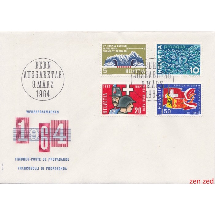 

A550 Prangko Swiss FDC 1964 Events 1 Pcs
