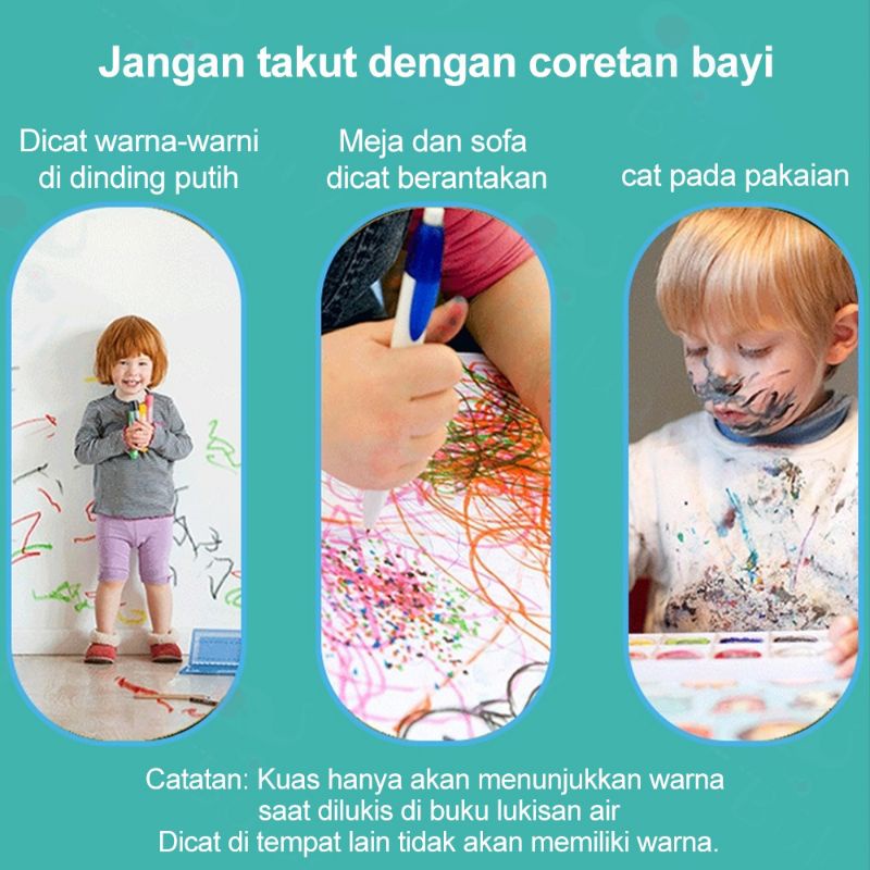 Buku Gambar Buku Mewarnai Anak Magic Book Magic Water Book Buku Gambar Air Ajaib Anak