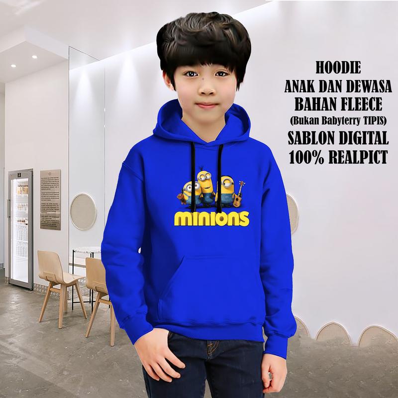 HOODIE ANAK SWEATER MINION UNTUK ANAK 2-10 TAHUN BISA COD KE250