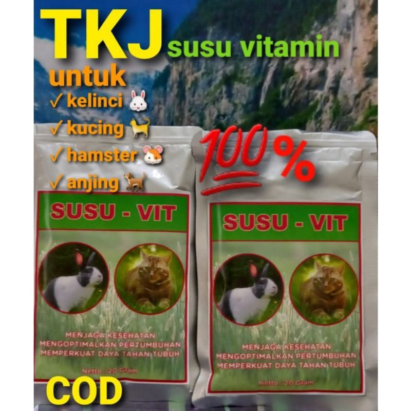susu hewan 20 gram susu vitamin hewan ,susu kucing, susu kelinci, susu Anjing, susu untuk mempercepa