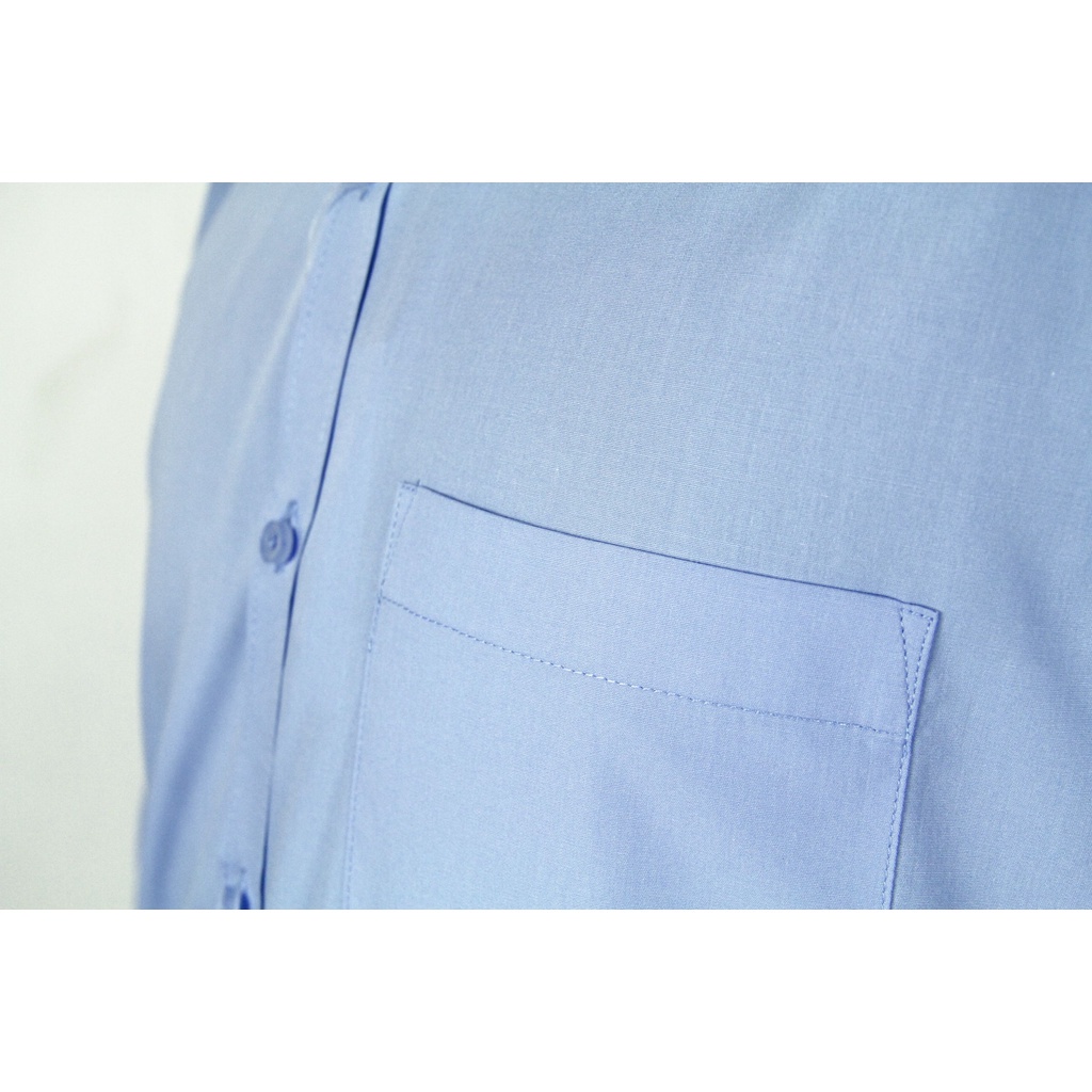 COD Kemeja Kerja Pria Formal STANLEY ADAMS Reguler Fit Lengan Panjang Biru Muda Polos / Light Blue 03 100% Original Brand