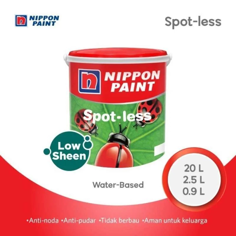 [0,9 LITER] CAT TEMBOK INTERIOR NIPPON PAINT SPOTLESS BERBAGAI WARNA