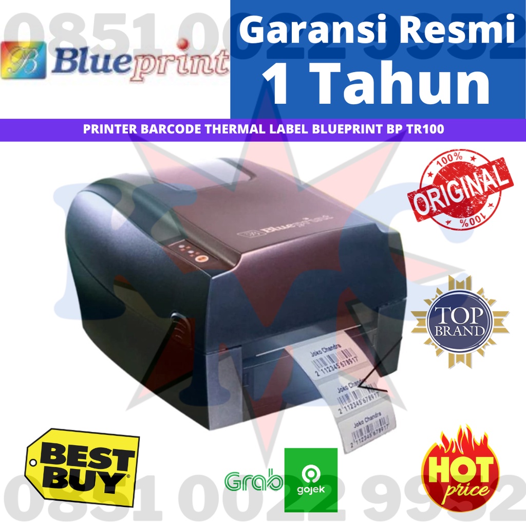 Printer Barcode Thermal Label BLUEPRINT BP TR110 USB Serial LAN