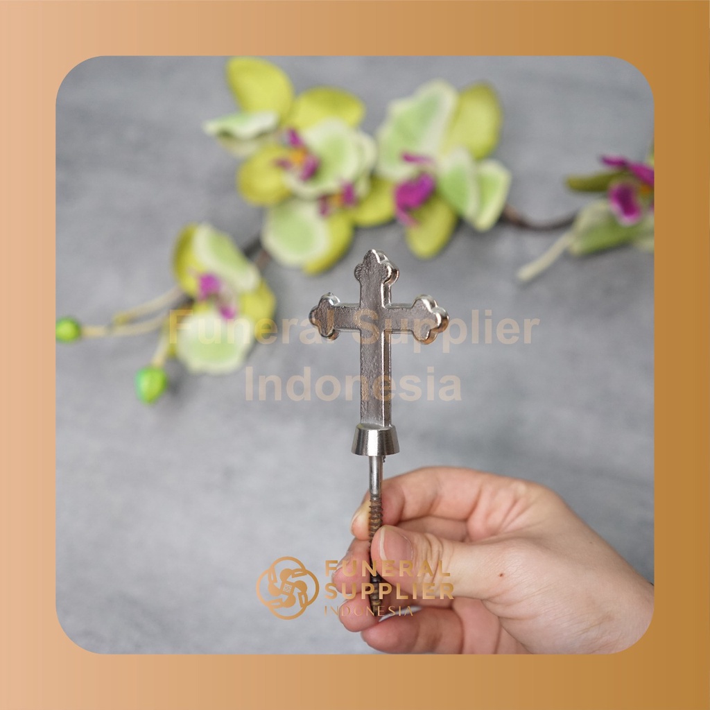 Paku Peti Mati - Salib Kecil Chrome