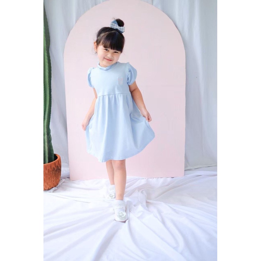 PROMO 120RB DPT 3PCS DRESS RAINBOW RUFFLE RIB ANAK 1-6TH