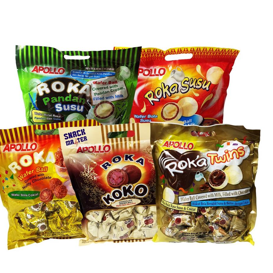 

Terbaru Apollo Roka Wafer Ball Chocolate - Isi 50 pcs (Roka Original, Roka Twins, Roka Pandan)