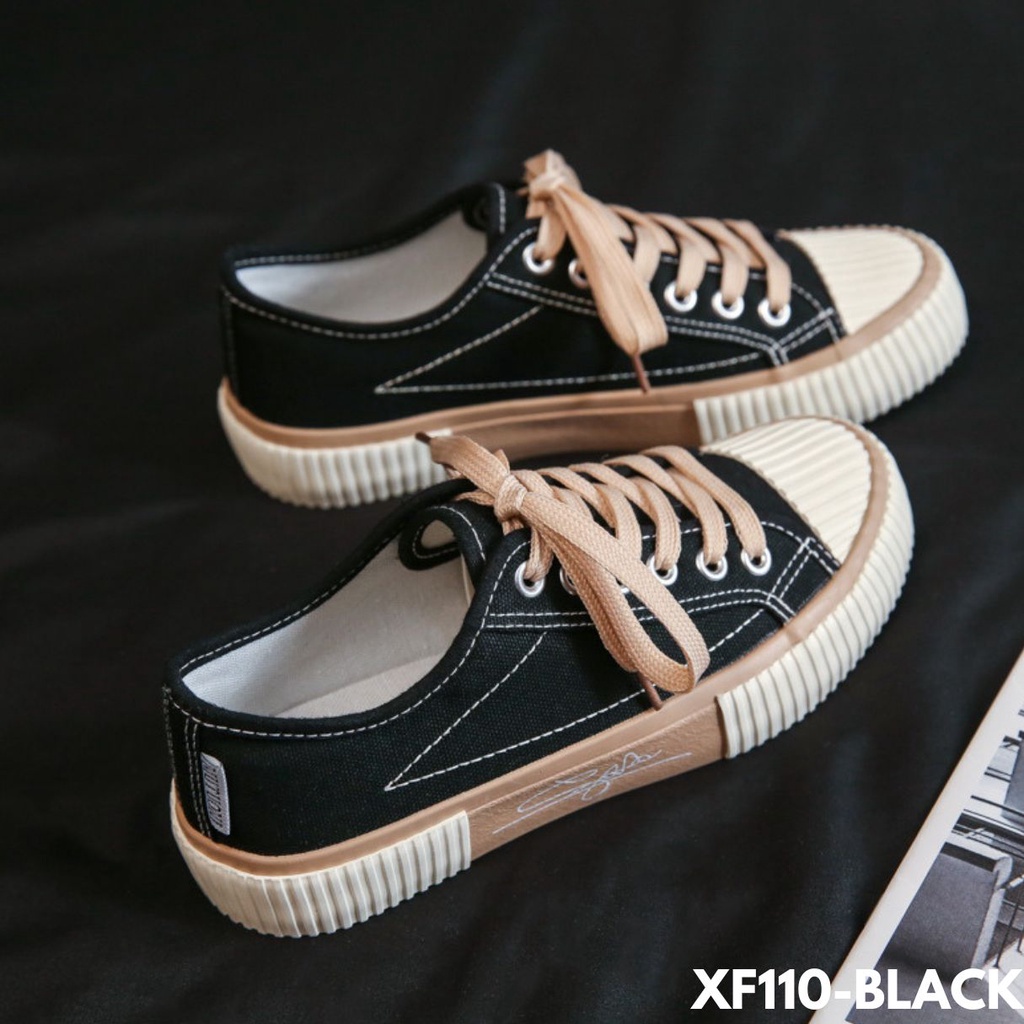 SEPATU SNEAKERS WANITA PERAWATAN MUDAH DAN TIDAK RIBET IMPORT BAHAN CANVAS F110
