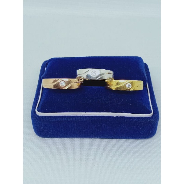 Cincin ring mp 1 +list / wedding ring / cincin perak asli silver 925 lapis emas/ cincin fashion pria &amp;wanita terbaru