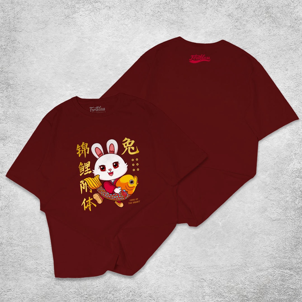 KAOS RABBIT KOI KAOS PRIA SABLON KAOS DISTRO COWOK KAOS MOTIF KAOS IMLEK