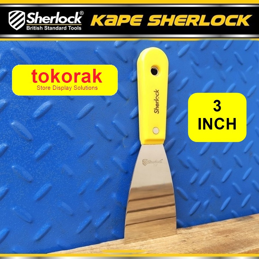 KAPE 3 INCH STAINLESS STEEL SHERLOCK - GAGANG SCRAP PUTTY KNIFE