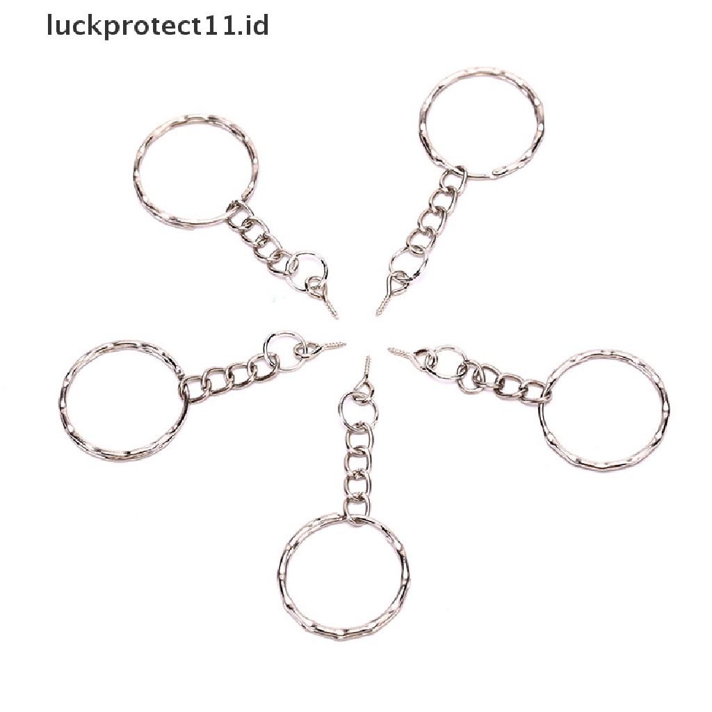 /Fashion Hot// Fashion// 40Pcs Dipoles Kunci Ring Sekrup Mata Rantai Pendek Split Ring Konektor Perhiasan DIY.