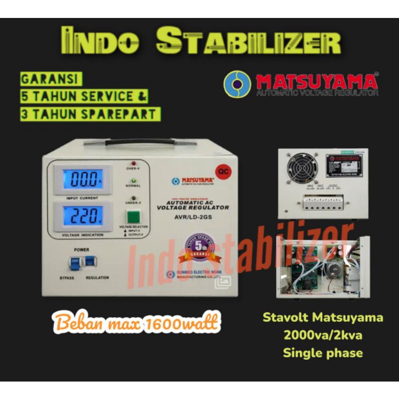 Jual Matsuyama Stabilizer Kva Ld V P Stavol Va Avr Stavolt