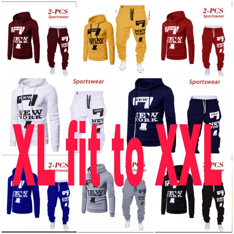 Putih XXL - STELAN JUMBO NEW YORK/SIZE JUMBO/SWEATER HOODIE PLUS CELANA