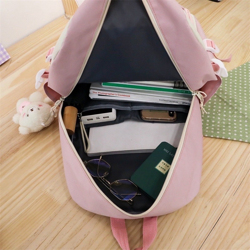 Tas sekolah anak perempuan 5in 1 tas ransel anak tas korea fashion tas anak SD SMP SMA tas waterproof bestseller