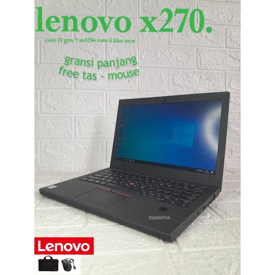 laptop lenovo x270 core i5 gen 7 ssd 256 ram 8