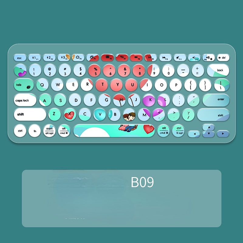 Cover Pelindung Keyboard Motif Kartun Untuk Logitech K380 K480