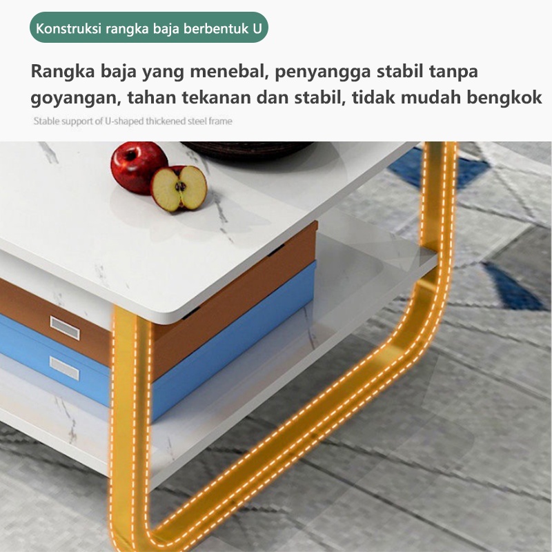 Weyon Sakura meja kopi/Meja Ruang Tamu/Meja Tamu/meja industrial besi kayu/meja industrial tamu/meja industrial minimalis(CJ01)