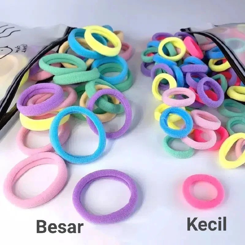 karet ikat rambut kain elastis 100 pcs /set high quality warna warni korea kain elastis karet cantik anak perempuan